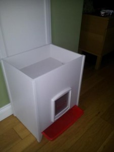 Luxury indoor cat litter cabinet