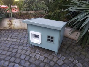  A shed style cat litter house