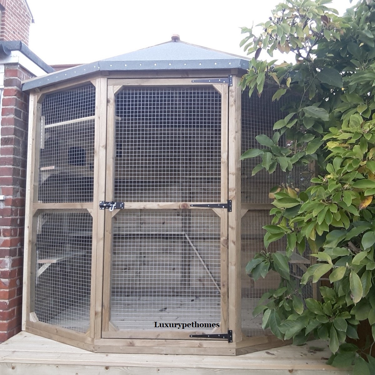 8ft half hex catio Natural treated